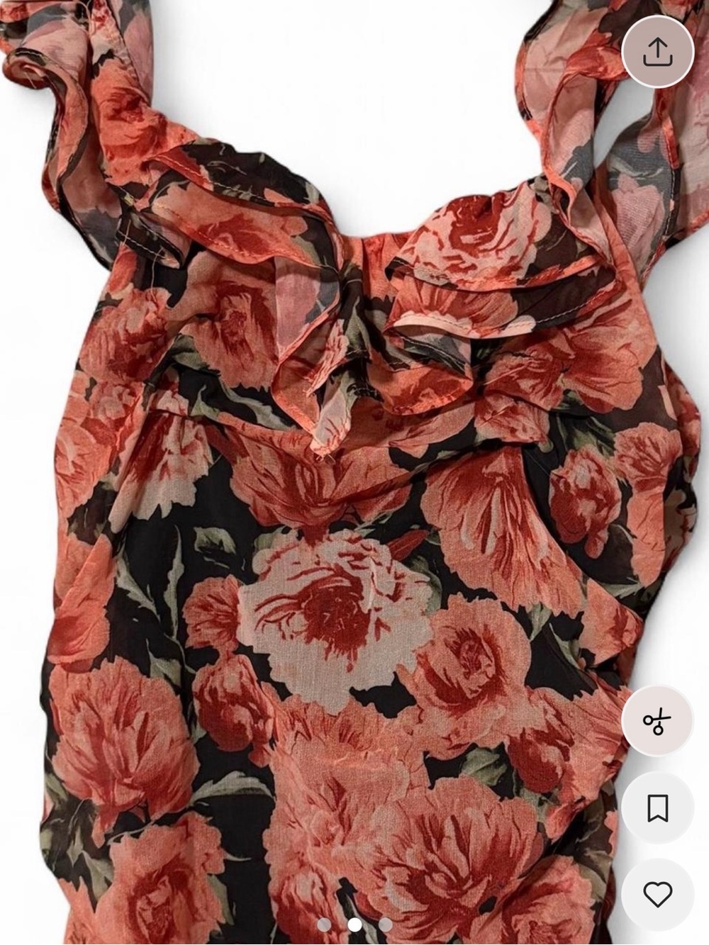 Floral Ruffle Maxi Dress - Picture 2 of 3